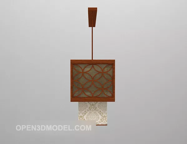 Chinese Carving Wooden Shade Chandelier 3d model Chinese Carving Wooden Shade Chandelier 3d model