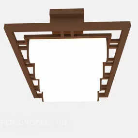Chinese Chandelier Wood Style 3d model