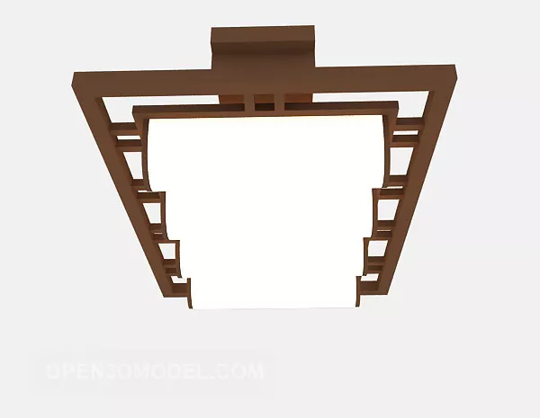 Chinese Chandelier Wood Style 3d model Chinese Chandelier Wood Style 3d model