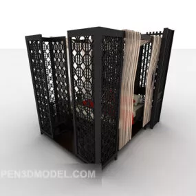 Chinese Classic Double Bed 3d model