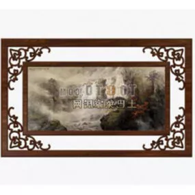 Chinese Classical Hanging Painting 3d model