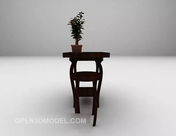 Chinese Dark Wooden Coffee Table 3d model Chinese Dark Wooden Coffee Table 3d model
