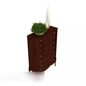 Chinese Decorative Hall Cabinet 3d model