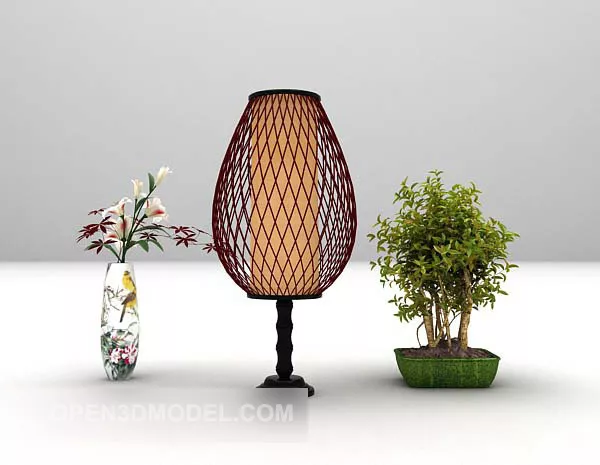 Chinese Decorative Lamp Retro Style 3d model Chinese Decorative Lamp Retro Style 3d model