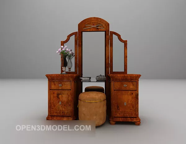 Thick Frame Square Mirror 3d model