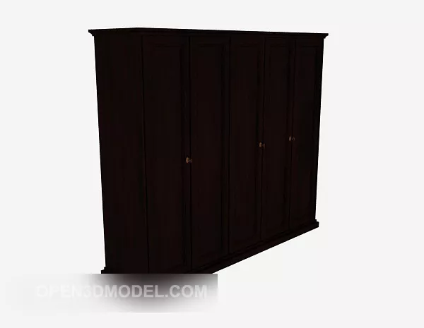 Chinese Five-door Large Wardrobe 3d model Chinese Five-door Large Wardrobe 3d model