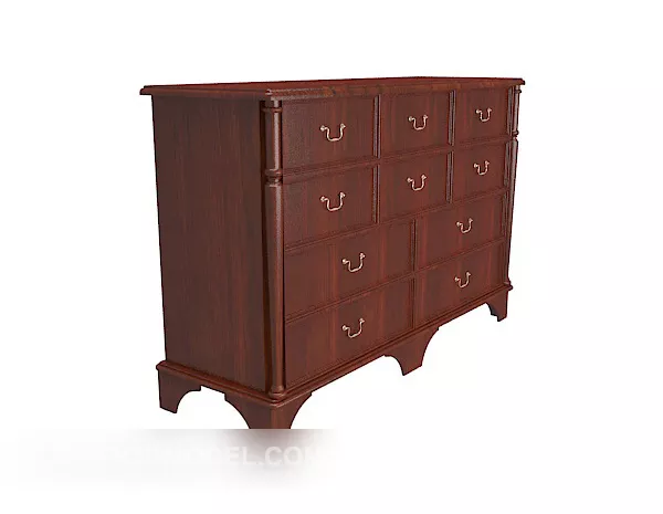 Locker Skand With Top Drawer 3d model