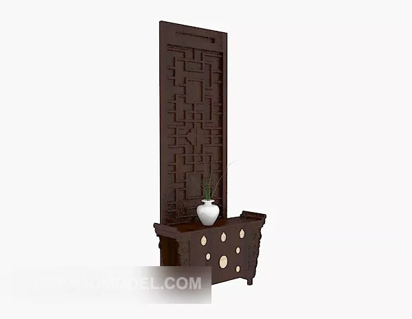 Chinese Hall Cabinet, Screen 3d model Chinese Hall Cabinet, Screen 3d model
