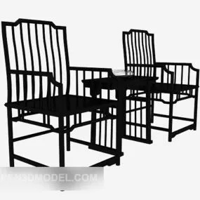 Chinese High-back Armchair 3d model