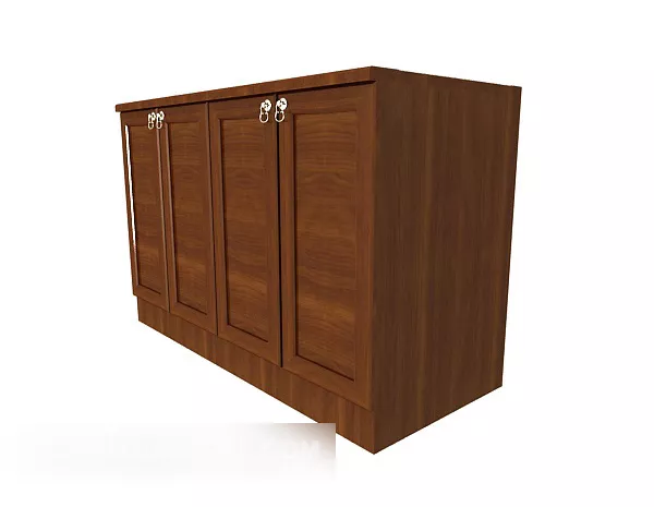 Modern Locker Nightstand 3d model