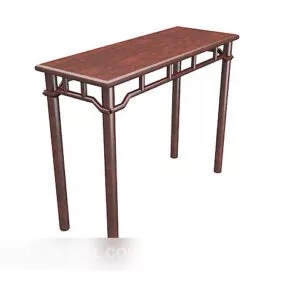 Chinese Home Solid Wood Side Table 3d model