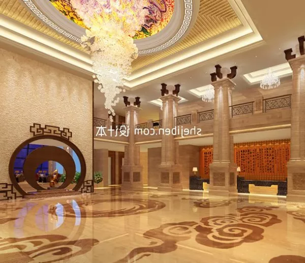 Chinese Hotel Large Crystal Lamp Lobby 3d model Chinese Hotel Large Crystal Lamp Lobby 3d model