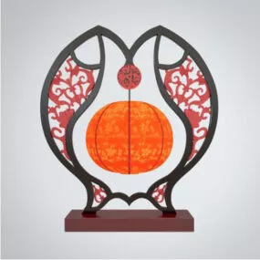 Chinese Lantern Table Lamp 3d model