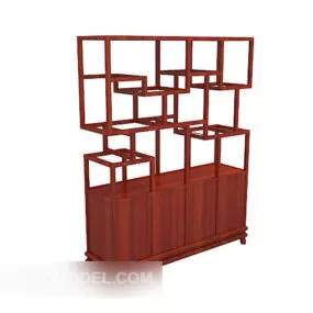 Chinese Display Cabinet Mahogany 3d model