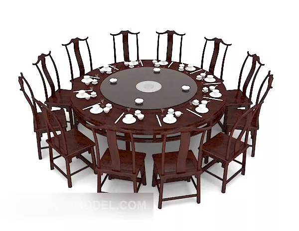 Chinese Mahogany Table 3d model Chinese Mahogany Table 3d model