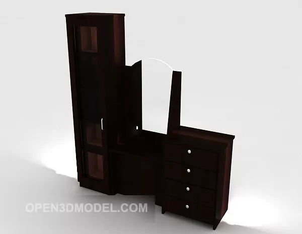 Clothes Wardrobe With Shelf 3d model