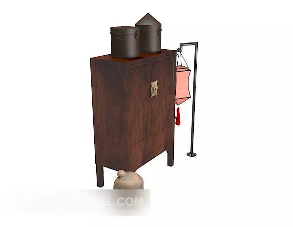 Chinese Old Storage Cabinet 3d model Chinese Old Storage Cabinet 3d model