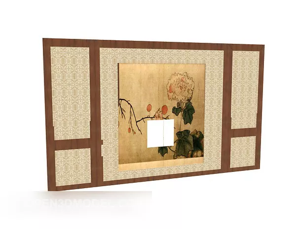 Antique Chinese Pattern Screen 3d model Antique Chinese Pattern Screen 3d model