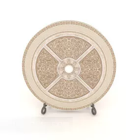 Chinese Porcelain Plate Decoration 3d model