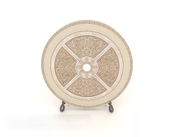 Vintage Plate Art 3d model