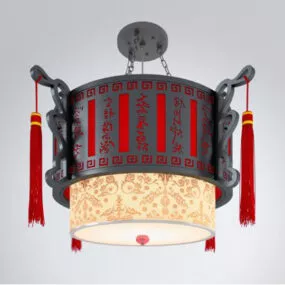 Chinese Chandelier Traditional 3d model