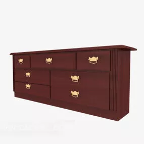 Chinese Retro Tv Cabinet 3d model