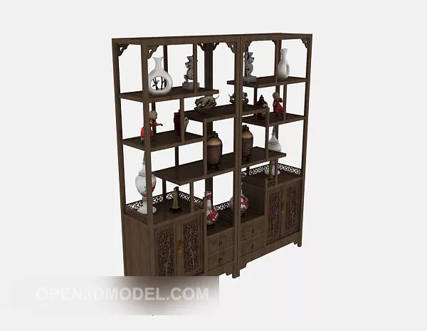 Chinese Retro Display Cabinet 3d model Chinese Retro Display Cabinet 3d model