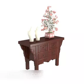 Chinese Retro Side Cabinet 3d model