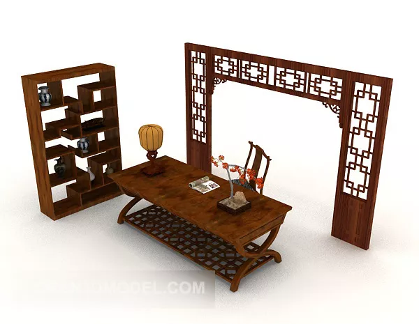 Chinese Retro Table And Chair Cabinet 3d model Chinese Retro Table And Chair Cabinet 3d model