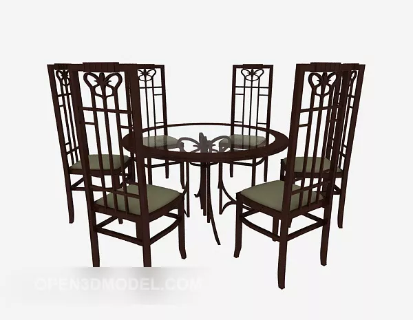 Chinese Retro Chairs Table Furniture 3d model Chinese Retro Chairs Table Furniture 3d model