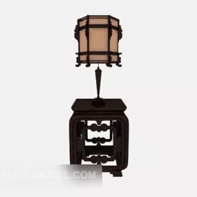 Chinese Retro Table Lamp Decor 3d model