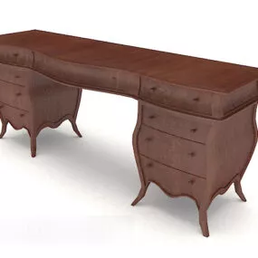 Chinese Retro Wooden Desk 3d model