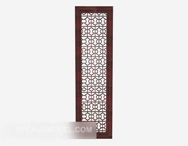Wooden Panel Screen 3d model