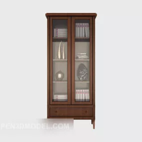 Chinese Simple Wooden Display Cabinet 3d model