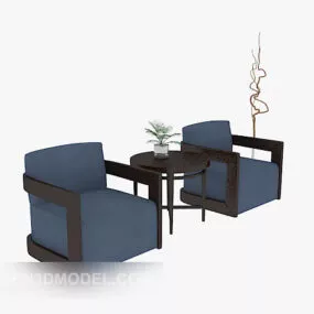 Chinese Single Sofa 3d model