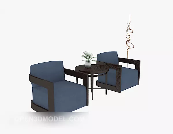 Chinese Single Sofa 3d model Chinese Single Sofa 3d model