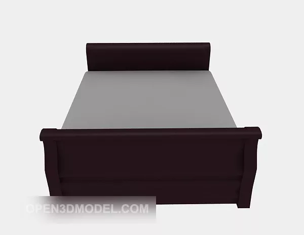 Chinese Solid Wood Bed 3d model Chinese Solid Wood Bed 3d model