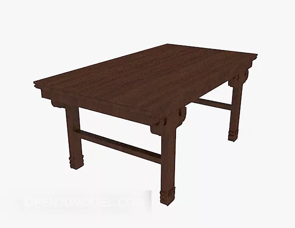 Chinese Rectangular Wood Coffee Table 3d model Chinese Rectangular Wood Coffee Table 3d model