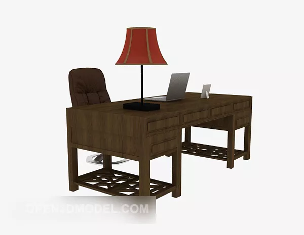 Chinese Solid Wood Desk 3d model Chinese Solid Wood Desk 3d model
