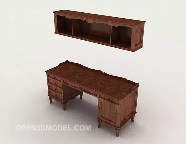 Chinese Solid Wood Desk Cabinet 3d model Chinese Solid Wood Desk Cabinet 3d model