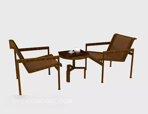 Chinese Solid Wood Leisure Table Chair 3d model Chinese Solid Wood Leisure Table Chair 3d model