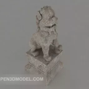 Chinese Stone Lion V1 3d model