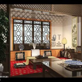 Chinese Style Room Interior 3d model