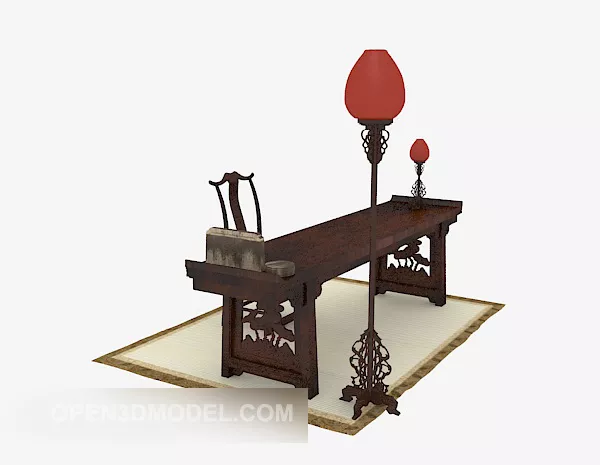 Chinese Style Bar Case Desk 3d model Chinese Style Bar Case Desk 3d model