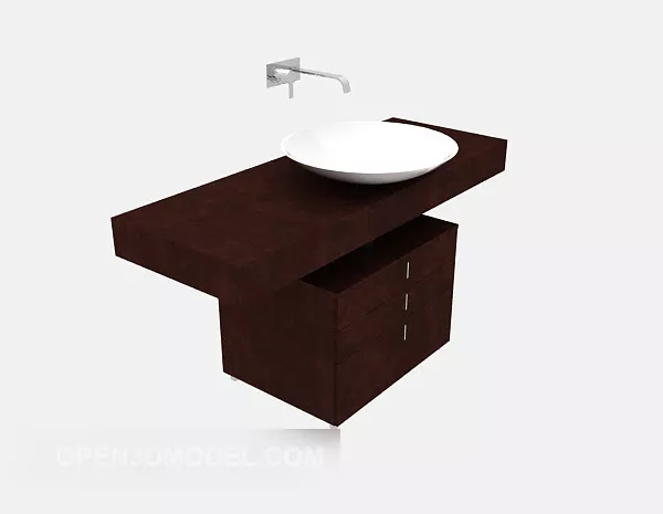 Chinese Bathroom Cabinet 3d model Chinese Bathroom Cabinet 3d model