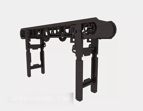 Chinese Style Carved Strip Case 3d model Chinese Style Carved Strip Case 3d model