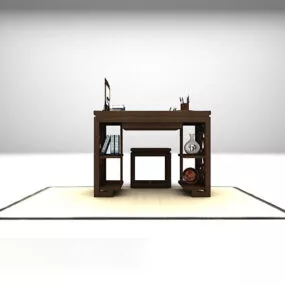 Chinese Style Work Desk 3d model
