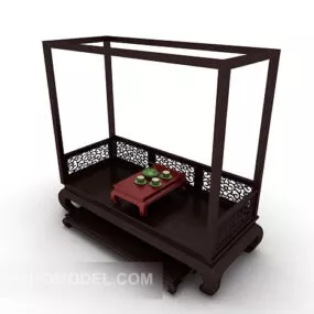 Chinese Style Double Sofa 3d model