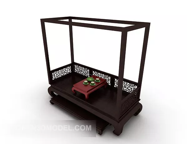Chinese Style Double Sofa 3d model Chinese Style Double Sofa 3d model