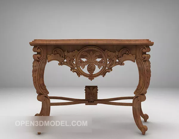 Chinese Carving Style Entrance Table 3d model Chinese Carving Style Entrance Table 3d model